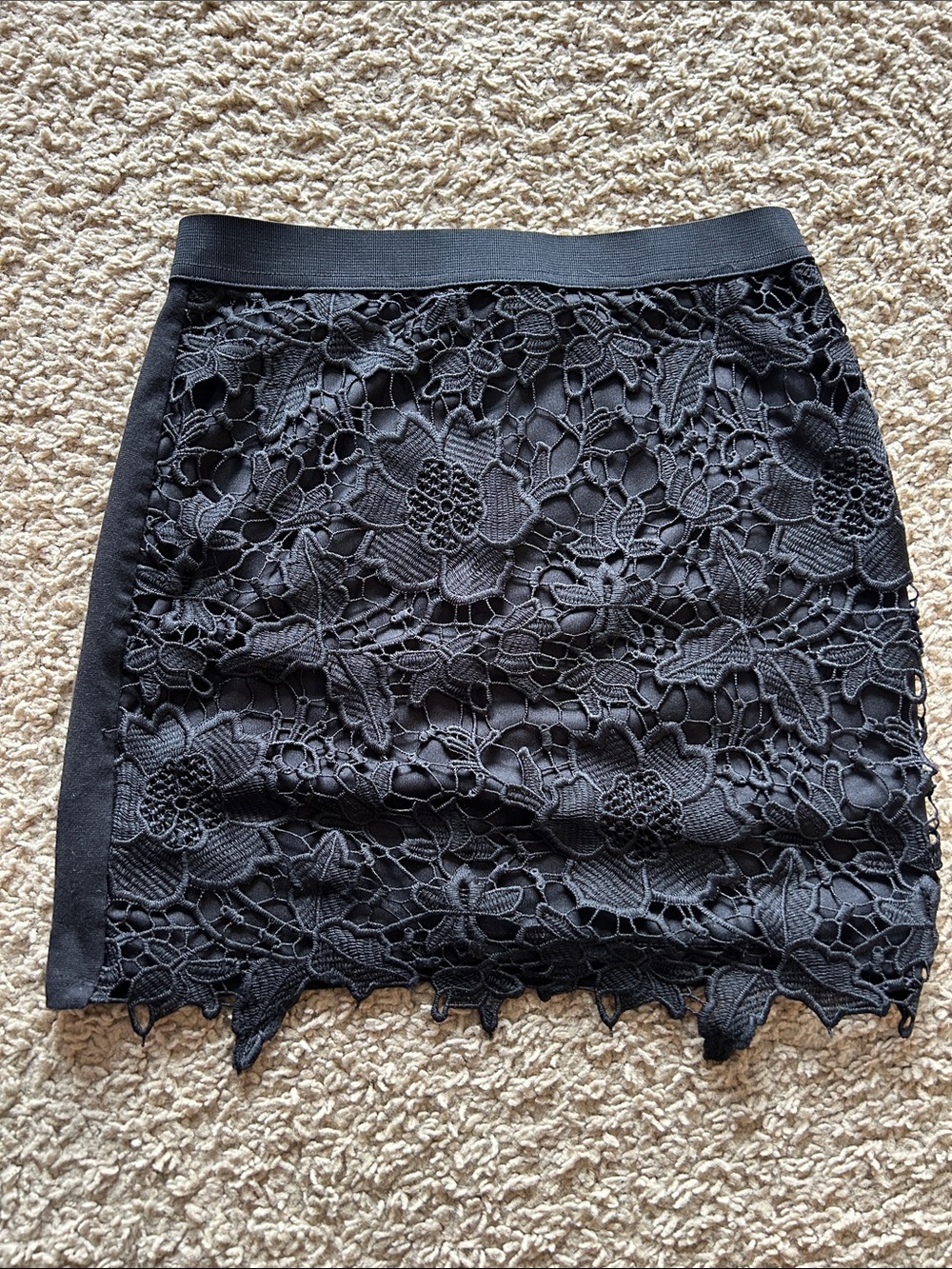 American Eagle Outfitters Black Lace Pencil Skirt